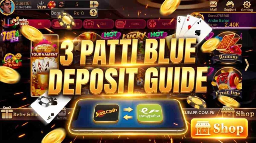 How to 3 Patti Blue Deposit Money